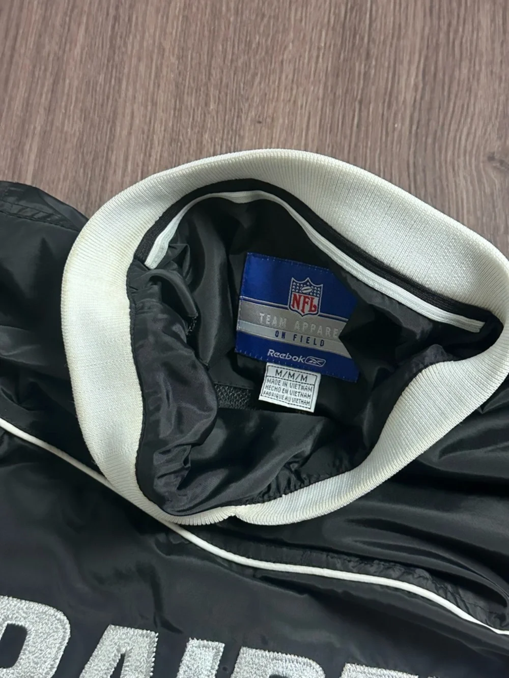Vintage 90s Oakland Raiders Windbreaker Jacket Reebok Pullover - Picture 4 of 9